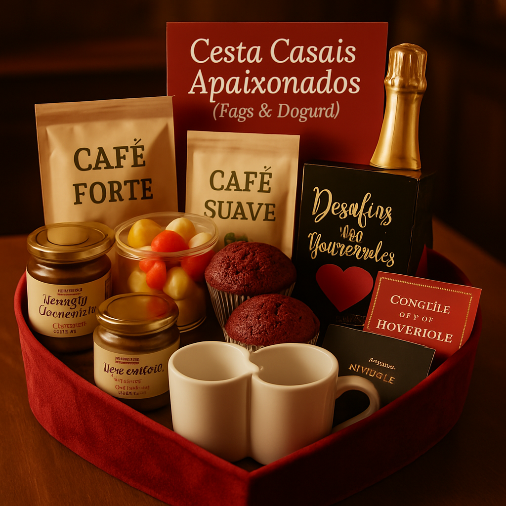 Cesta de Café da Manhã Romântica Delicafé