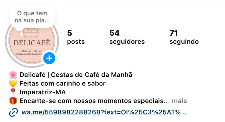 Feed do Instagram Delicafé